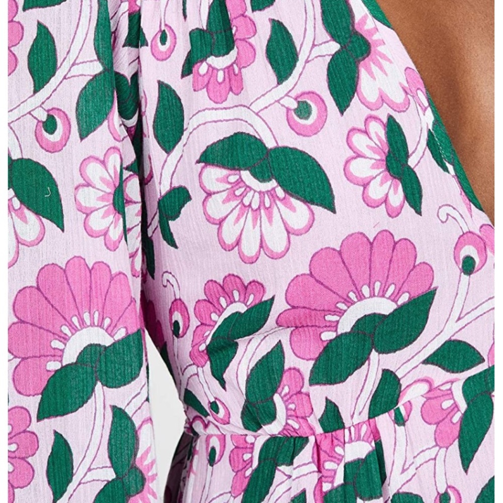 Banjanan Peony Mini Dress L Pink Long Sleeve MINT - Picture 4 of 11